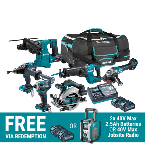 Makita DK0264G601 - 40V Max XGT 4.0Ah Cordless Brushless 6 Piece Combo Kit Makita DK0264G601 - 40V Max XGT 4.0Ah Cordless Brushless 6 Piece Combo Kit