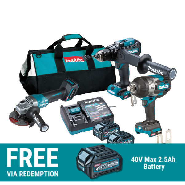 Makita DK0267G301 - 40V Max XGT 4.0Ah Cordless Brushless 3 Piece Combo Kit Makita DK0267G301 - 40V Max XGT 4.0Ah Cordless Brushless 3 Piece Combo Kit