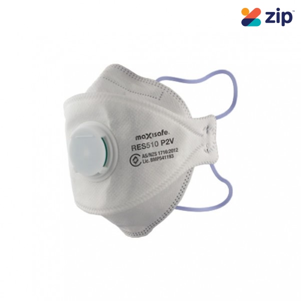 Maxisafe RES510 - Box of 20 P2 Valved 3-Panel Flatfold Respirator