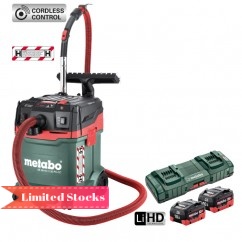 Metabo AS 36-18 H 30 PC-CC 10.0 DUO K (AU60207500) - 36V (18V x 2) Li-ion 10.0AH Cordless Brushless 30L Wet & Dry H-Class Vacuum Cleaner Kit