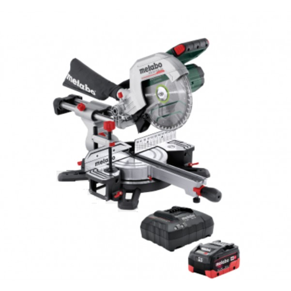 Metabo KGS 18 LTX BL 254 1 HD 5.5 K (AU61425400) - 18V Li-ion Cordless Brushless 254mm Sliding Compound Mitre Saw Kit Mitre Saws