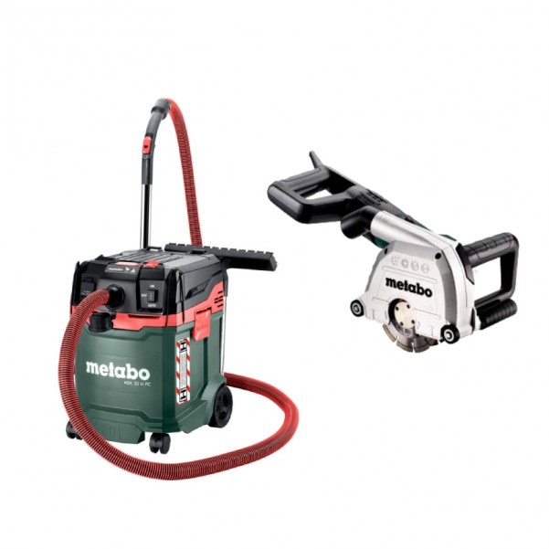 Metabo MFE 40 ASA 30 H PC COMBO (AU60010080)  - 240V Wall Chaser & H-Class Vacuum Combo Hazardous Materials Vacuums