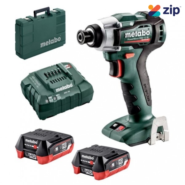 Metabo SSD 12 BL PC HD 4.0 K - 12V 4.0Ah PowerMaxx Cordless Brushless 1/4 Impact Driver Kit AU60111540