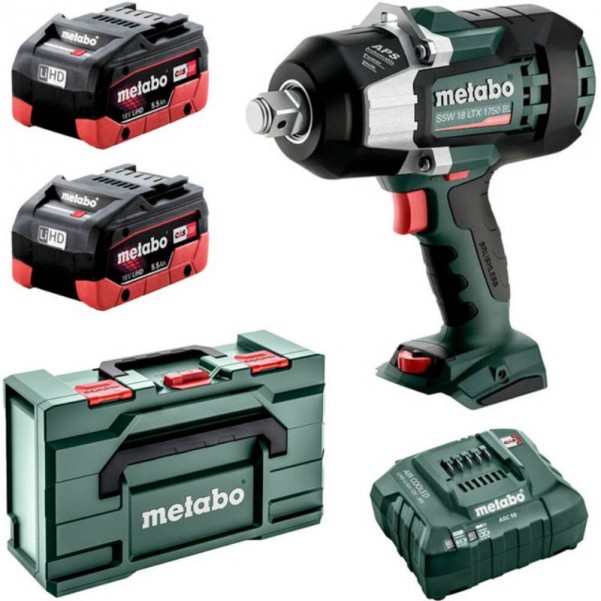 Metabo SSW 1750 LTX 1750 BL 5.5K - 18V 3/4" 1750Nm Brushless Impact Wrench Kit AU60240200