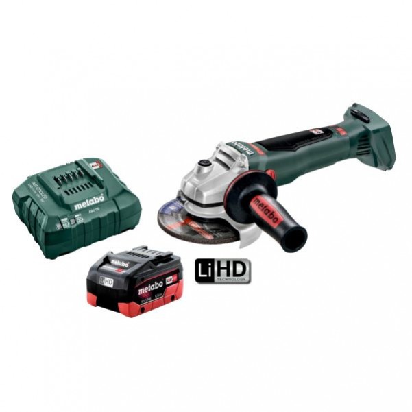 Metabo WB18LTXBL125QHD5.5K - 18V 5.5Ah 125mm (5") Cordless Brushless Angle Grinder Kit AU61307751