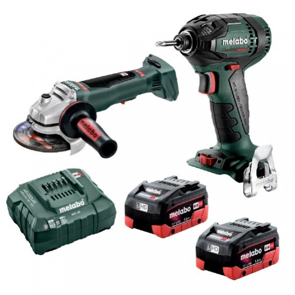 Metabo SSD WPB 125 BL M HD 5.5 - 18V 5.5Ah Li-Ion Cordless Brushless 2 Pieces Combo Kit AU68200250 