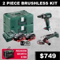 Metabo SSW 400 WPB 125 BL M HD 5.5 - 2 Pieces 18V 5.5Ah Cordless Brushless Combo Kit AU68200450