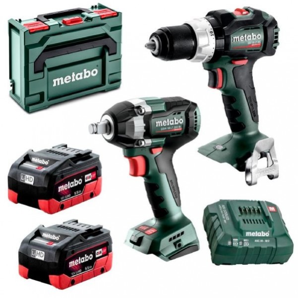 Metabo MET18BL2MB2HD5.5CG -18V 5.5Ah Cordless Brushless 2 Piece Combo Kit AU68203950