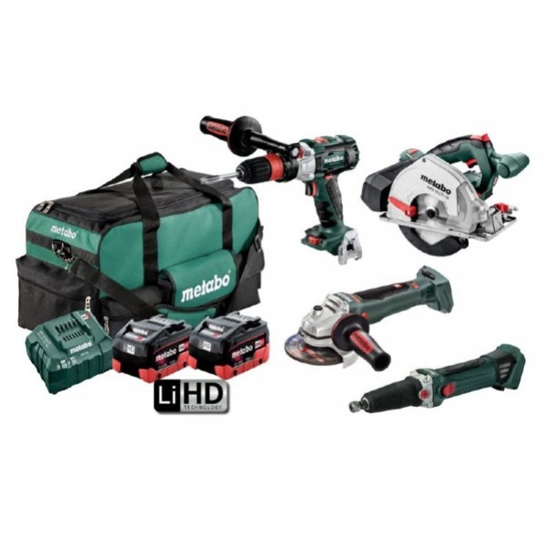 Metabo MX4LB2HD5.5CE - 18V 5.5Ah 4 Piece Cordless Brushless Combo Kit AU68400650