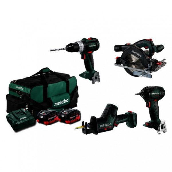 Metabo MX4LB2HD5.5CZ - 18V 5.5Ah Brushless Cordless 4 Piece Combo Kit AU68401050