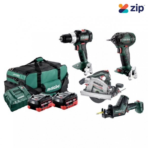Metabo MET18BL4LB2HD5.5BD - 4 Piece 18V 2x5.5Ah Cordless Brushless Combo Kit AU68401655 Combo Kits 18v