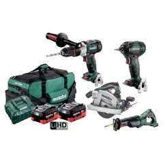 Metabo MET18BL4LB2HD5.5BF - 18V 2x5.5Ah 4 Piece Cordless Brushless Combo Kit AU68401755