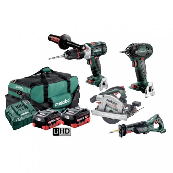 Metabo MET18BL4LB2HD5.5BF - 18V 2x5.5Ah 4 Piece Cordless Brushless Combo Kit AU68401755 Combo Kits 18v