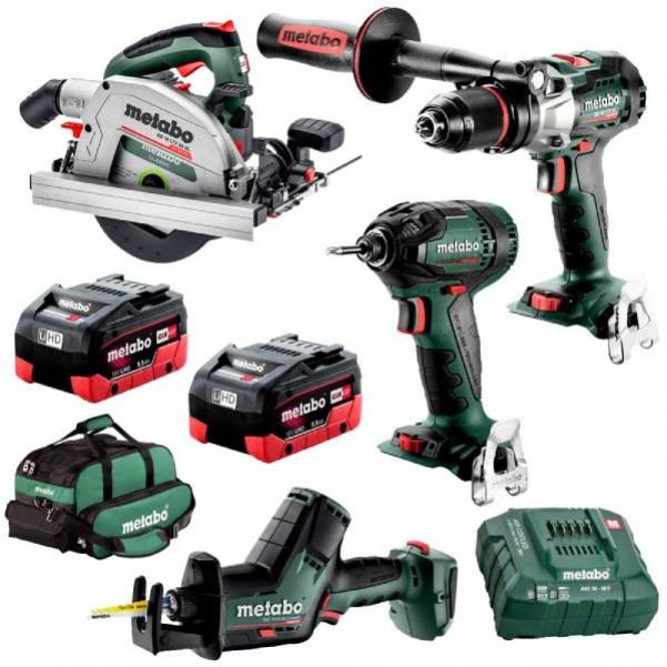  Metabo MET18BL4LB2HD5.5DP - 18V 5.5Ah Cordless Brushless 4pce Combo Kit AU68402650