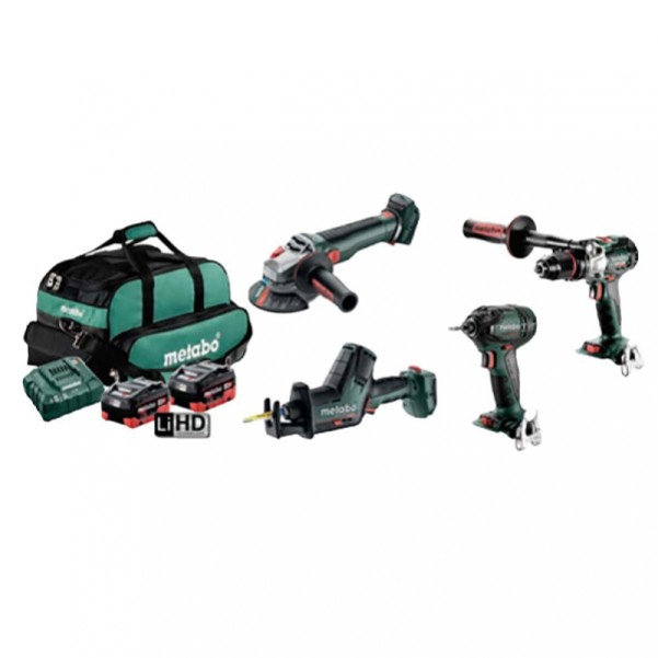 Metabo MET18BL4SB2HD5.5EQ - 18V 5.5Ah Brushless Cordless 4 Piece Combo Kit AU68402750 Combo Kits 18v