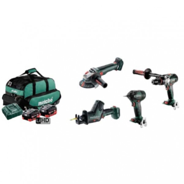 Metabo MET18BL4SB2HD5.5ER - 18V 5.5Ah Brushless Cordless 4 Piece Combo Kit AU68402850