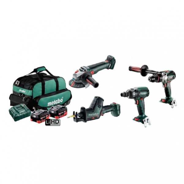 Metabo MET18BL4SB2HD5.5EU - 18V 5.5Ah Brushless Cordless 4 Piece Combo Kit AU68403150