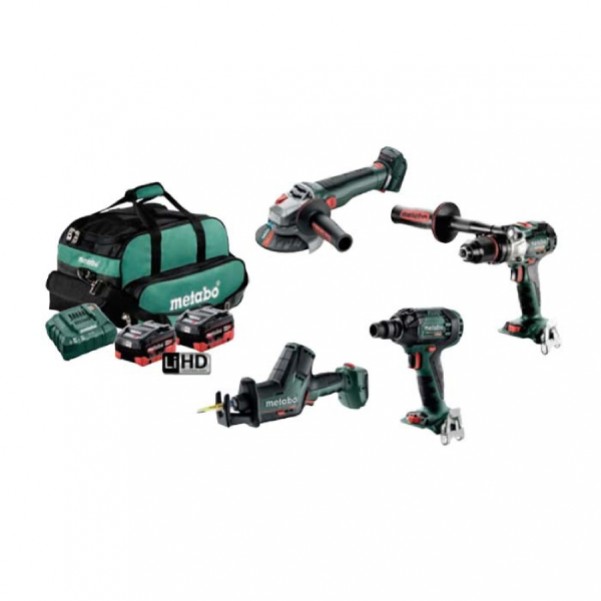 Metabo MET18BL4SB2HD5.5EV - 18V 5.5Ah Brushless Cordless 4 Piece Combo Kit AU68403250