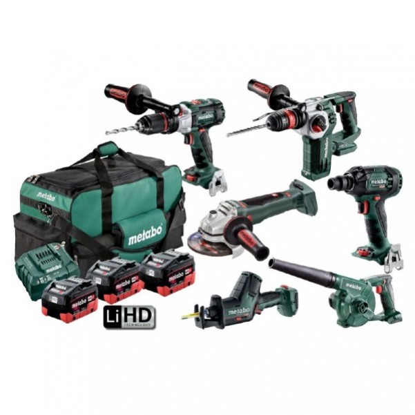 Metabo BL6LB3HD5.5AY - 18V 5.5Ah 6 Piece Cordless Brushless Combo Kit AU68600250