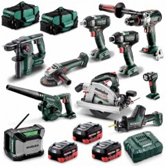 Metabo MET18MX10LB3HD5.5GS - 18V 3 x 5.5Ah Brushless Cordless 10 Piece Combo Kit AU69000210