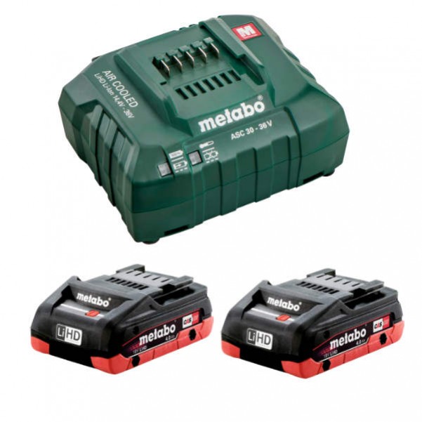 Metabo 4.0 LiHD KIT - 18V 4.0Ah LiHD Battery Charger Kit AU32100100