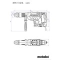 Metabo KHEV 11-52 BL - 240V 1500W SDS-Max Combination Hammer 600767500