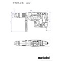 Metabo KHEV 11-52 BL - 240V 1500W SDS-Max Combination Hammer 600767500 Demolition Jack Hammers