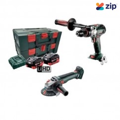 Metabo MET18BL2MB2HD4.0FD - 18V 4.0Ah Cordless Brushless Metal Hammer Drill and Angle Grinder Kit AU68204340
