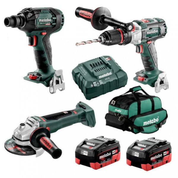 Metabo BL3SB2HD5.5Z - 18V 5.5Ah Brushless Cordless 3 Piece Combo Kit AU68306255