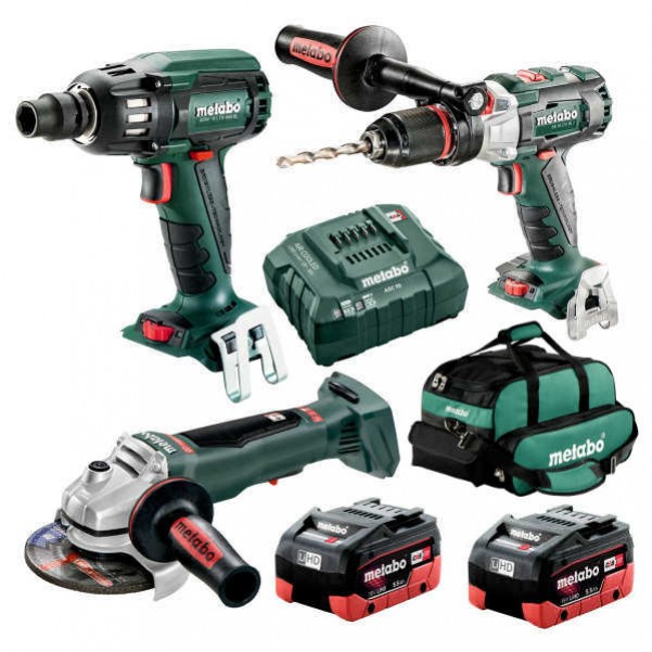 Metabo BL3SB2HD5.5AC - 18V 5.5Ah Brushless Cordless 3 Piece Combo Kit AU68306655