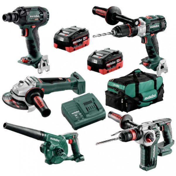 Metabo BL5LB2HD5.5K - 18V 5.5Ah Brushless Cordless 5 Piece Combo Kit AU68503155