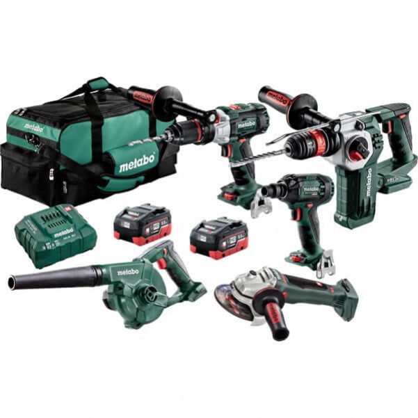 Metabo BL5LB2HD5.5I - 18V 5.5Ah Cordless Brushless 5 Piece Combo Kit AU68503055 Combo Kits 18v