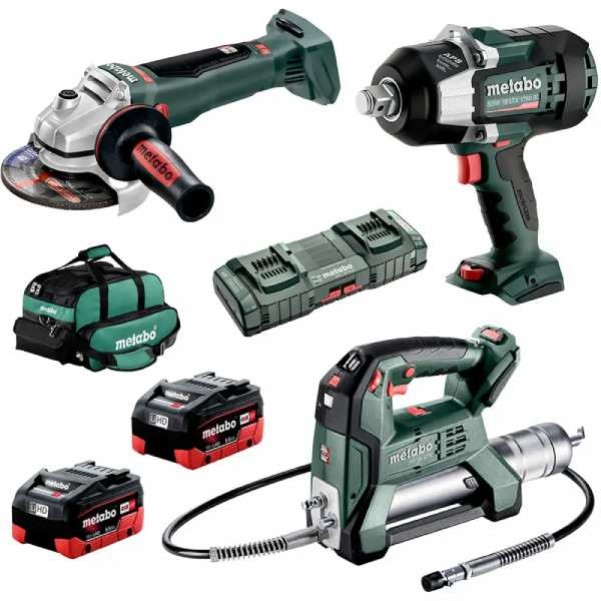 Metabo MET18MX3SB2HD5.5BN - 18V 5.5Ah Li-ion Cordless Brushless 3pce Combo Kit AU68300555