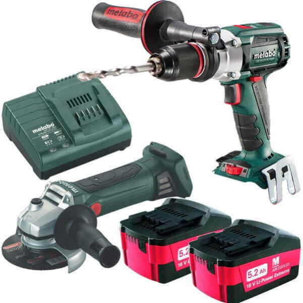 Metabo SB18LTXBL-W18 - 18V 5.2Ah 2 Pce Combo Kit AU68901300 Combo Kits 18v