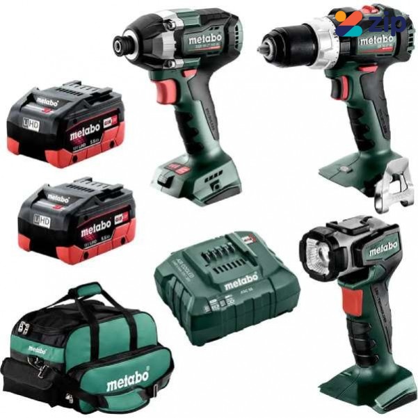 Metabo MET18BL3SB2HD5.5CW - 18V 5.5Ah Li-ion Cordless Brushless 3 Piece Combo Kit AU68300650