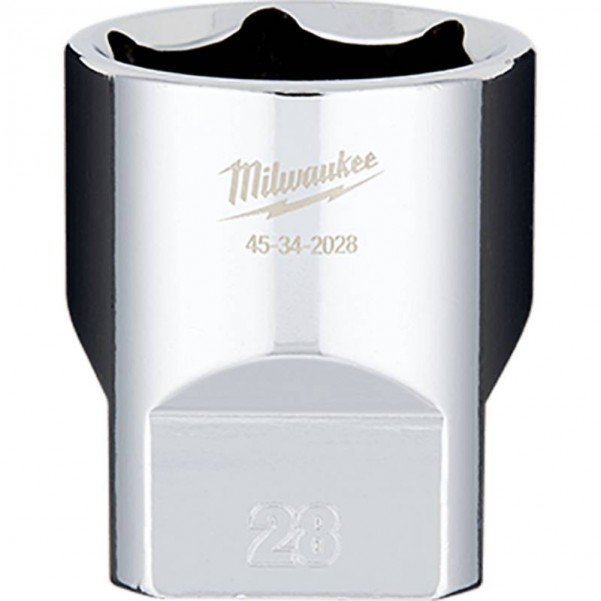 Milwaukee 45342028 - 28mm x 1/2" Drive Metric 6 Point Socket 