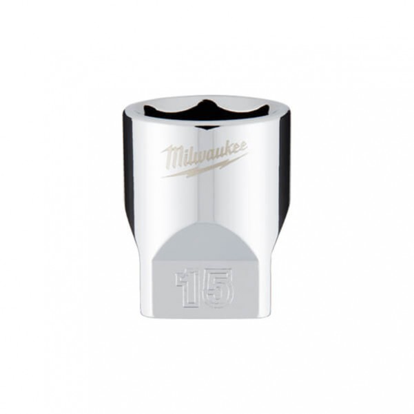 Milwaukee 45349041 - 1/4" Drive 15mm Standard Metric 6-point Socket 