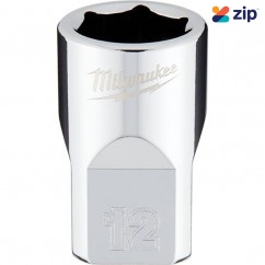 Milwaukee 45349082 - 12mm x 3/8" Drive Metric 6-Point Socket Sockets & Accessories