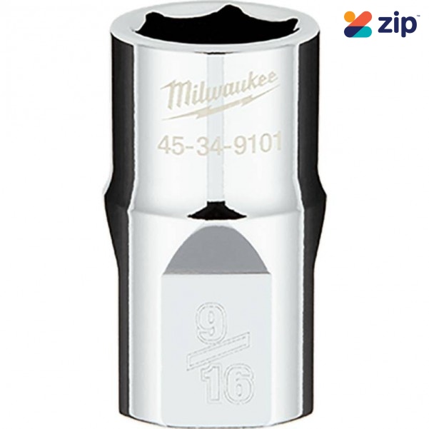 Milwaukee 45349101 - 9/16" x 1/2" Drive Imperial 6 Point Socket Sockets & Accessories