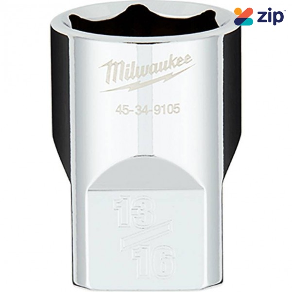 Milwaukee 45349105 - 13/16" x 1/2" Drive Imperial 6 Point Socket Sockets & Accessories
