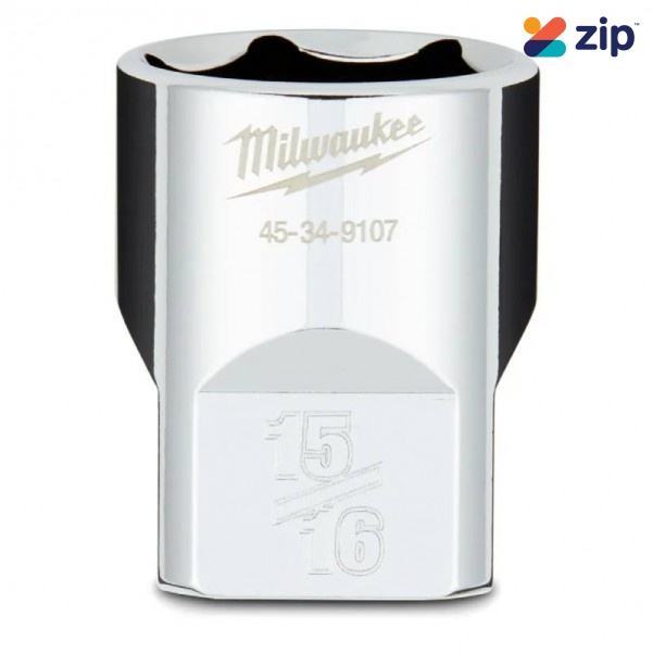 Milwaukee 45349107 - 1/2" Drive 15/16" SAE 6 Point Socket Sockets & Accessories