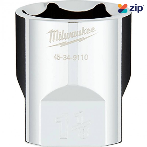 Milwaukee 45349110 - 1-1/8" x 1/2" Drive Imperial 6 Point Socket 