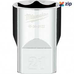 Milwaukee 45349122 - 1/2" Drive 21mm Metric 6 Point Socket Sockets & Accessories
