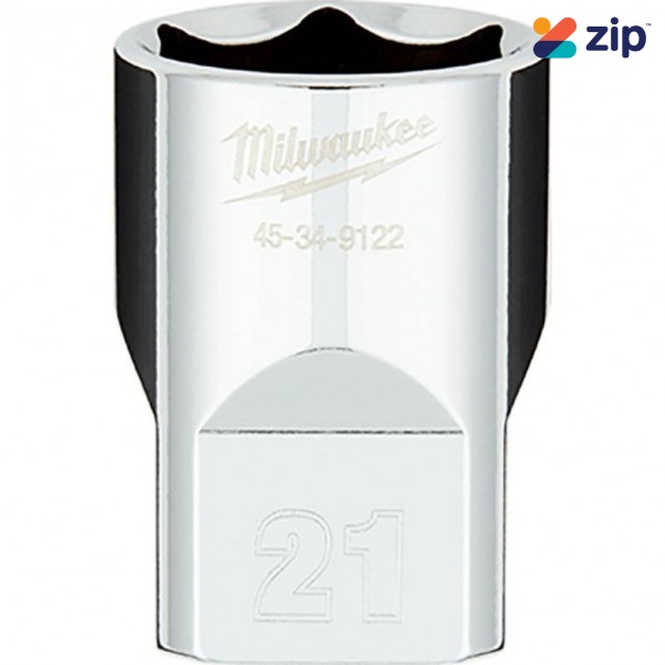 Milwaukee 45349122 - 1/2" Drive 21mm Metric 6 Point Socket Sockets & Accessories