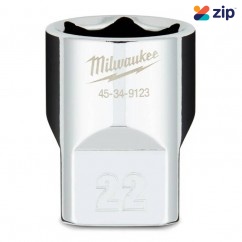 Milwaukee 45349123 - 1/2" Drive 22mm Metric 6 Point Socket Sockets & Accessories