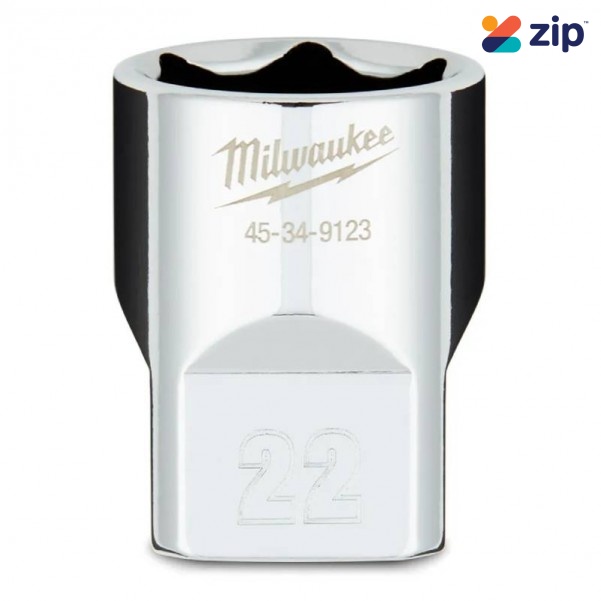 Milwaukee 45349123 - 1/2" Drive 22mm Metric 6 Point Socket Sockets & Accessories