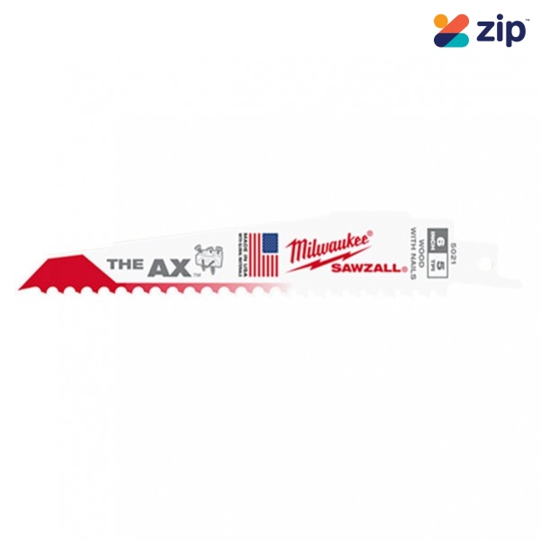 Milwaukee 48005021 - 150mm 5 TPI The Ax SAWZALL Blade (5 Pack) Saw Blades