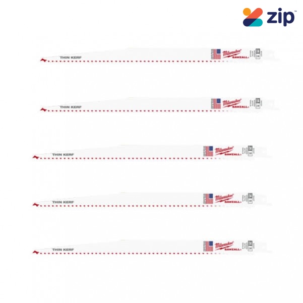 Milwaukee 48005037 - 300mm 5 Tpi Sawzall Blades (5 Pk)