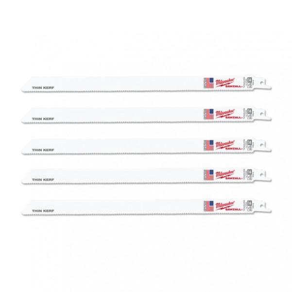 Milwaukee 48005194 - 5 Pack 300mm 10/14 TPI SAWZALL® Thin Kerf Saw Blades Milwaukee Accessories