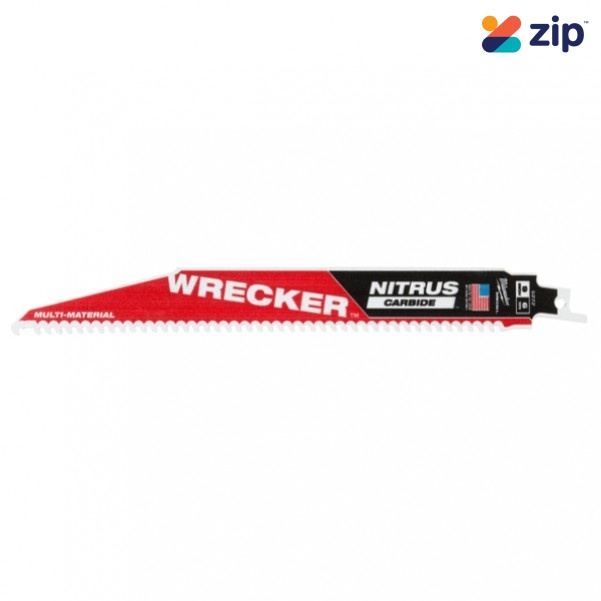 Milwaukee 48005272 - 1 Pk 230mm (9") 6TPI Sawzall The Wrecker w/ Nitrus Carbide Teeth Demolition Blade